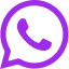 Ícono de WhatsApp púrpura Ícono púrpura de WhatsApp usado en la sección de contacto de Monkey Plus